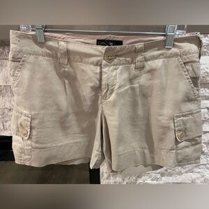 Mossimo size 6‎ stretch linen blend shorts